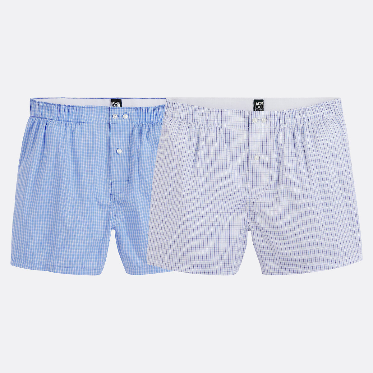 COLEÇÃO LA REDOUTE<br>Conjunto de 2 cuecas boxer xadrez