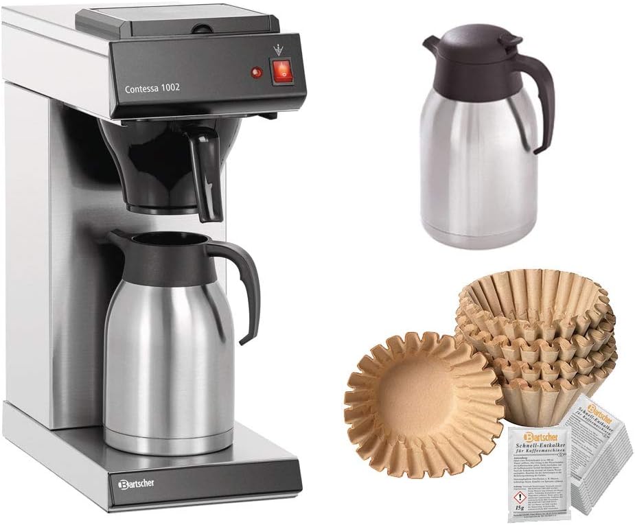 Kaffeemaschine Contessa 1002 + 500 Filter + 2. Kanne + Entkalker (neues Modell)