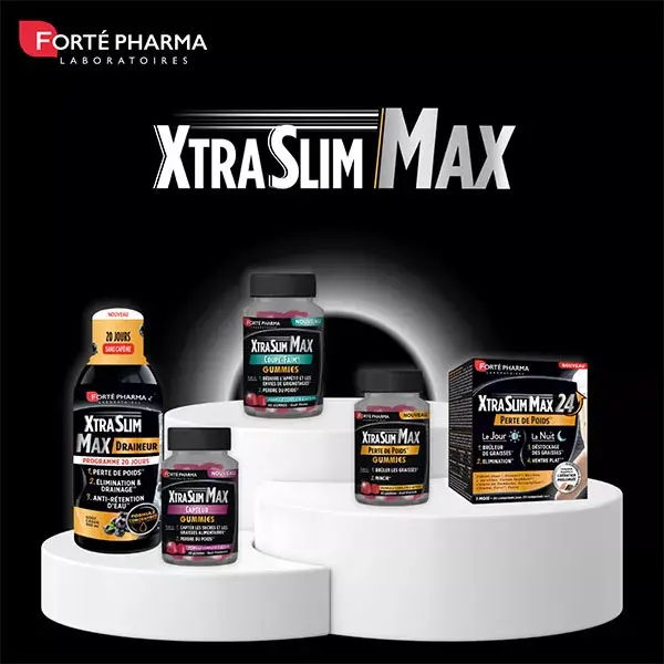 Forté Pharma XtraSlim Max Gummies Supressor de Apetite 60 Gomas para Perda de Peso Cromado
