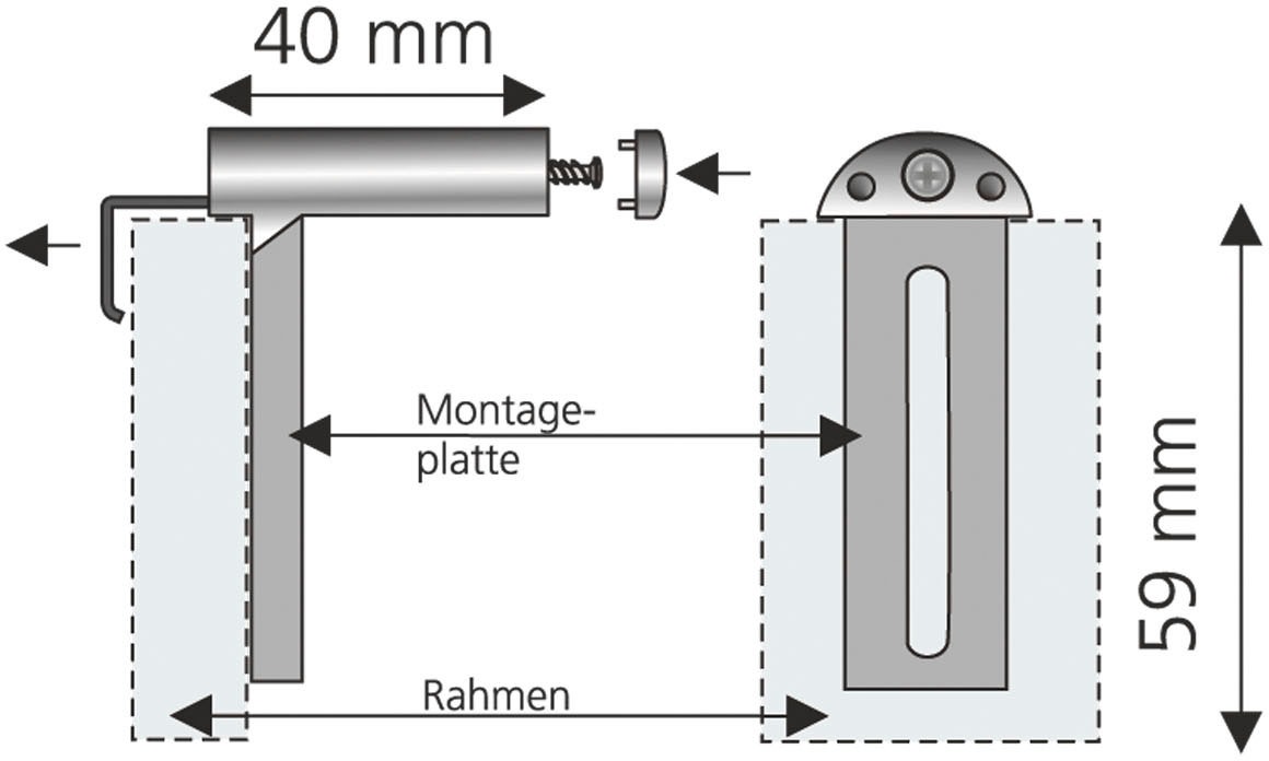 Liedeco Sichtschutzbefestigung »Top für Rollos« aus Metall
