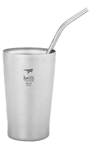 KEITH TITANIUM - PAILLE EN TITANE COURBEE