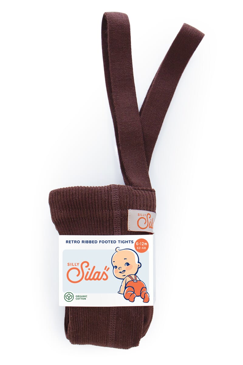 Strømpebukse med seler Chocolate Brown - Silly Silas - Rumpetroll