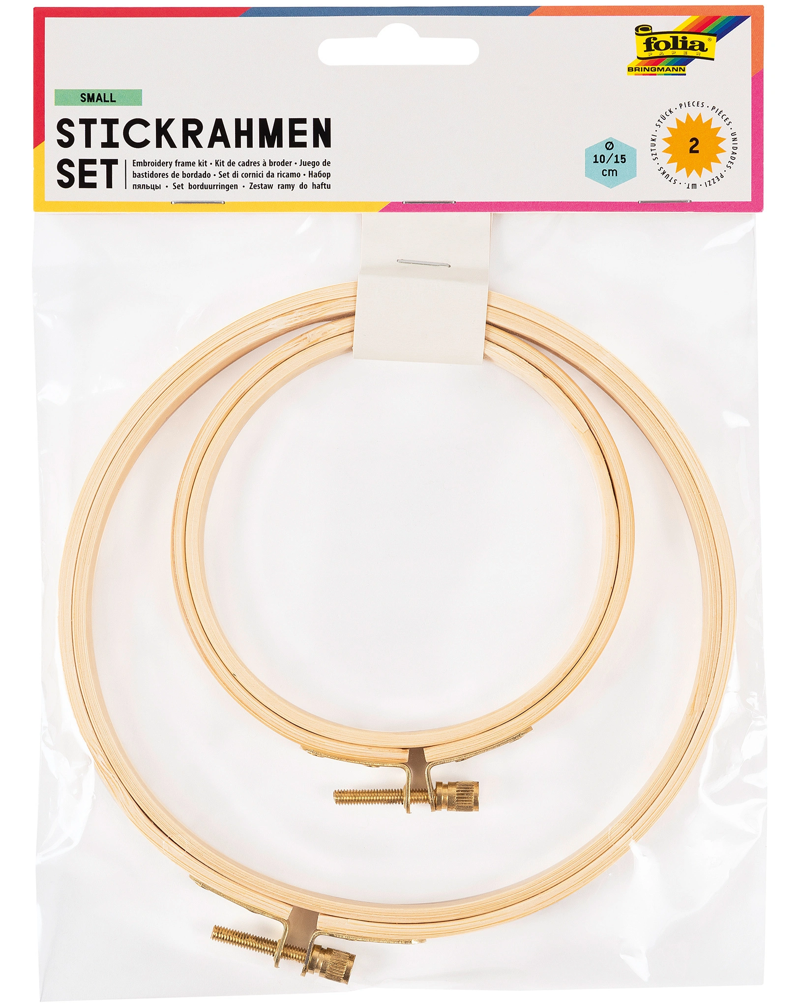 Stickrahmen-Set SMALL (15 und 10 cm) 2-teilig