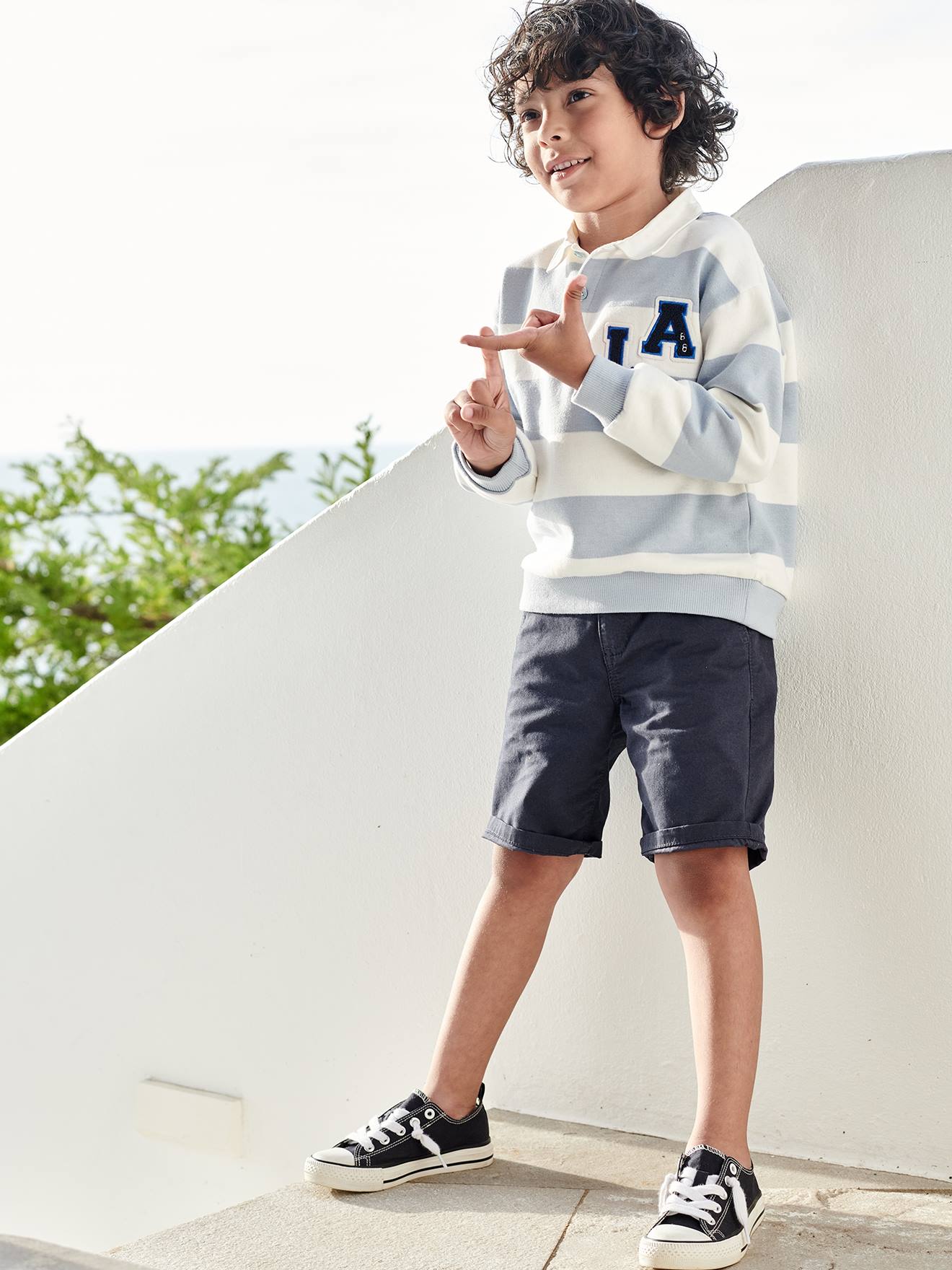Calções chino bege para meninos