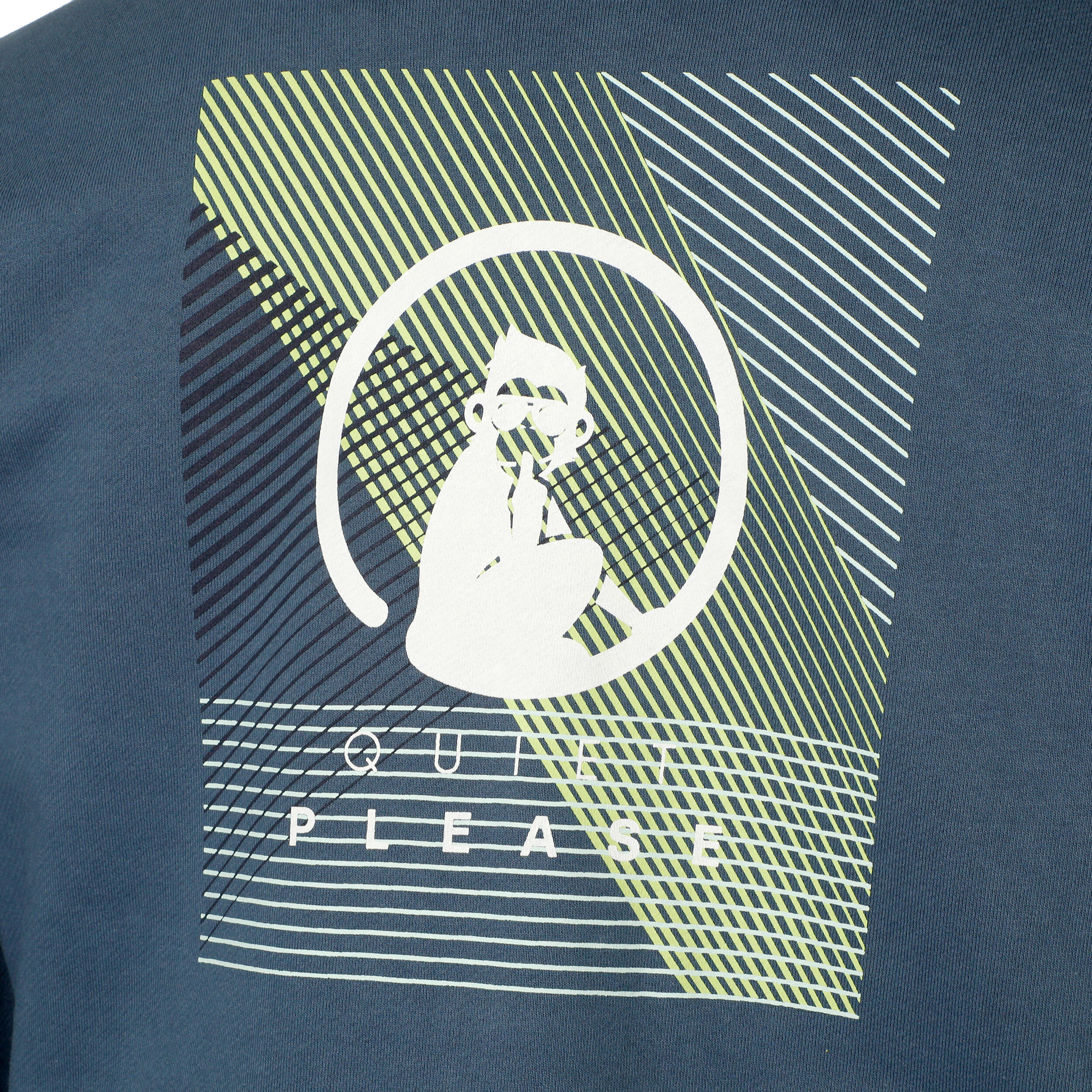 Quiet Please Linear Gilet En Coton Hommes - Bleu