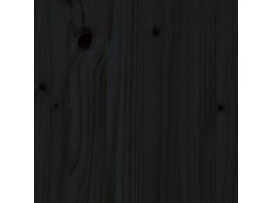 Repose-pied de jardin 120x80 cm noir bois de pin massif