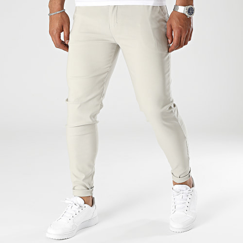 Lot De 2 Pantalons Chino Beige Gris