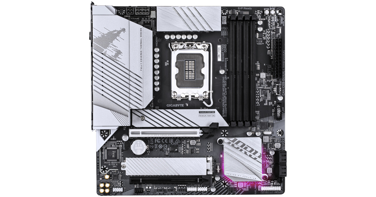 GIGABYTEB760M AORUS ELITE WIFI6E GEN5 socket 1700 moederbord  (Wit, RAID, 2.5Gb-LAN, Wi-Fi 6E, BT 5.3, Sound, µATX)