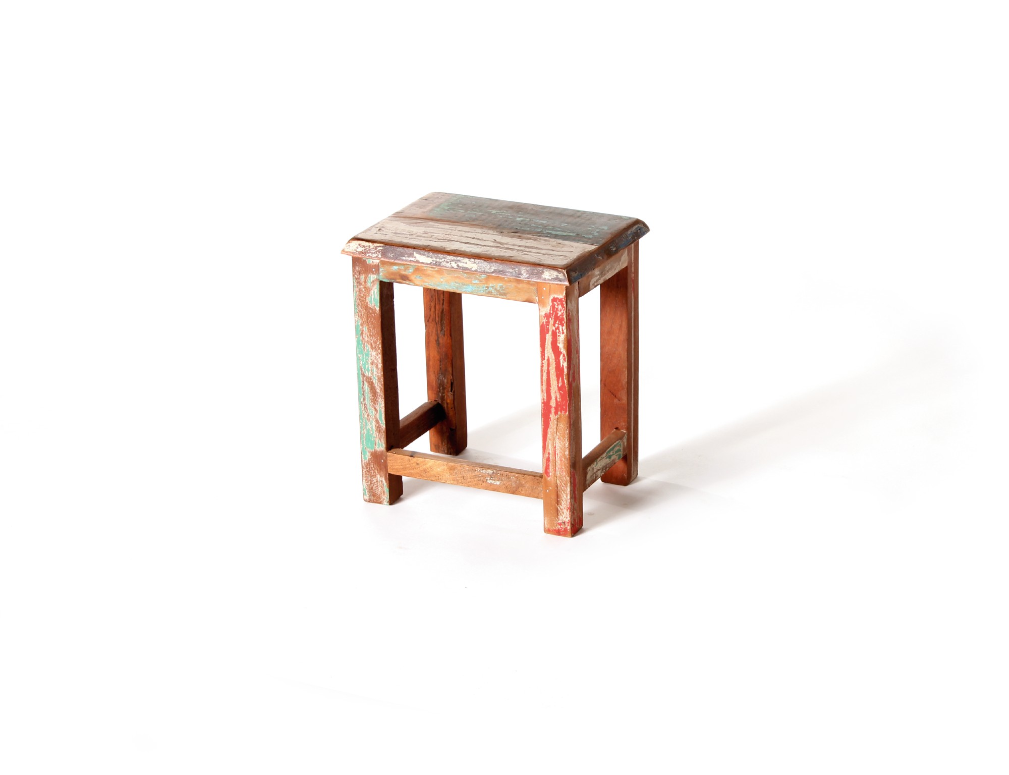 3er-Set Beistelltisch 'Jarrow' aus recyceltem Holz, multicolor von fischer's lagerhaus