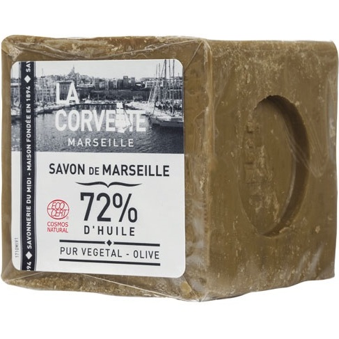 Cube de savon de Marseille - olive - 300 g- sous film