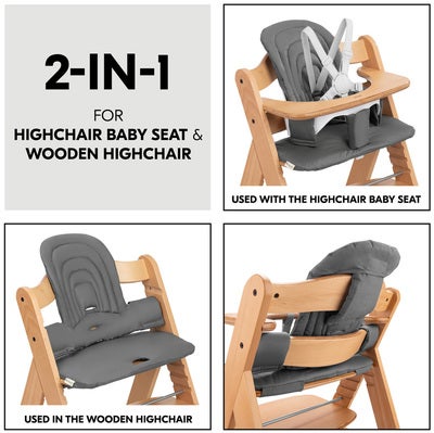 Hauck Babysett Sittepute, Dark Grey