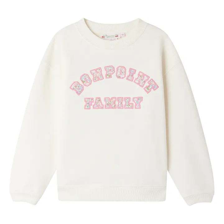 Bonpoint Sweat Bonpoint Family Fleurette | Ecru
