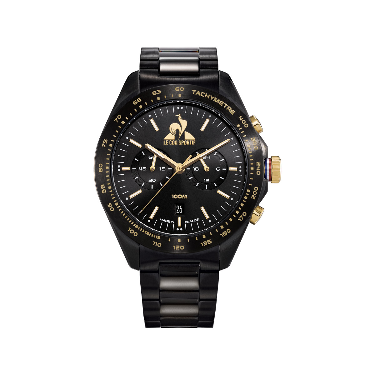 Montre  LE COQ SPORTIF coq d'or homme bracelet acier inoxydable noir
