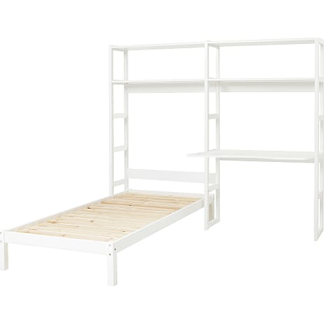 Hoppekids Storey reol med hylder, seng 90x200 cm og skriveplade