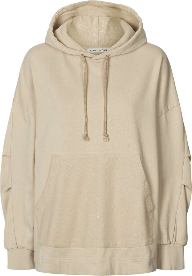 Rabens Saloner Loop back hoodie - Sevilla Oyster