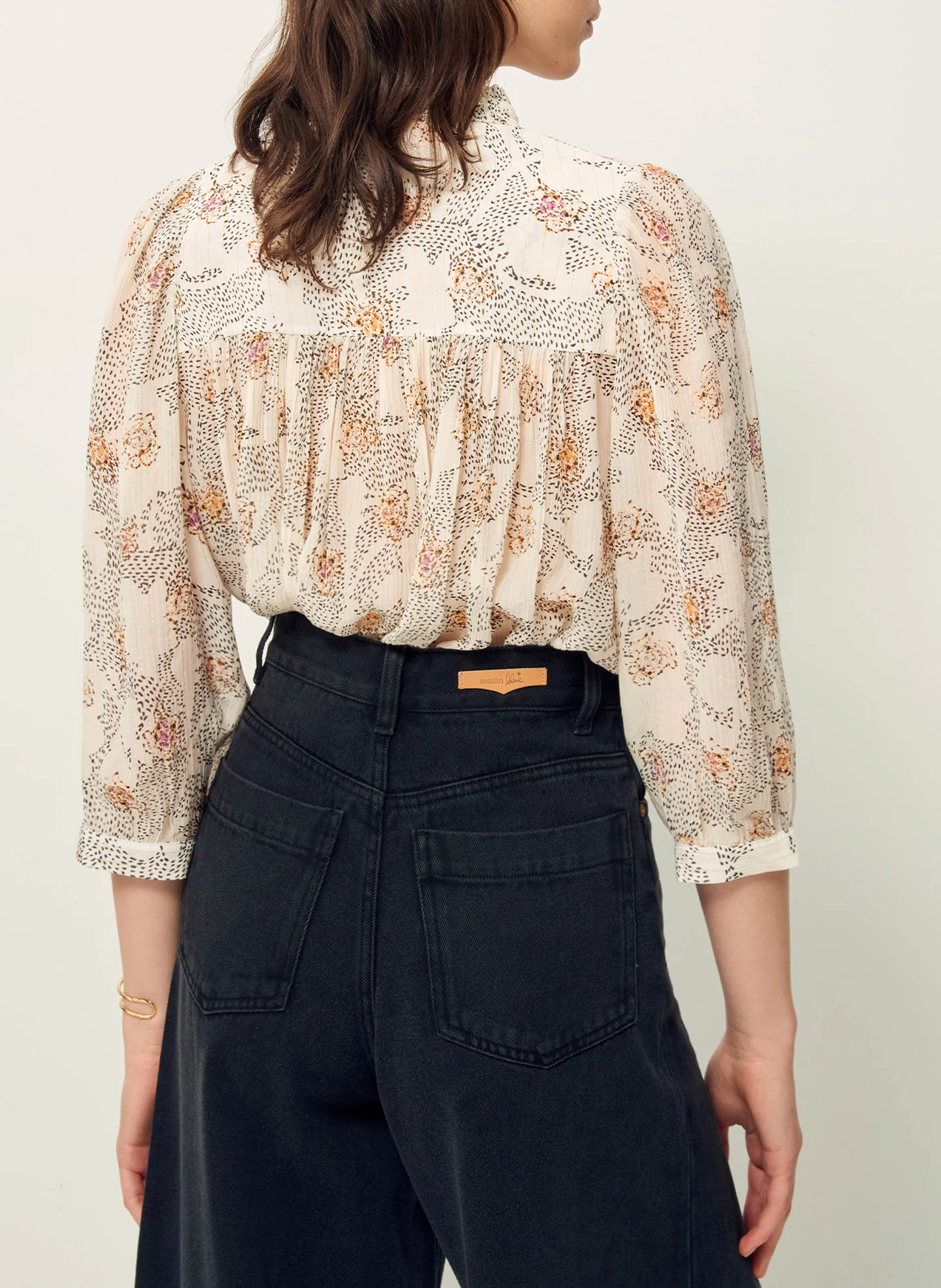 LYLEE - Blouse imprimé et volantée | Blanc
