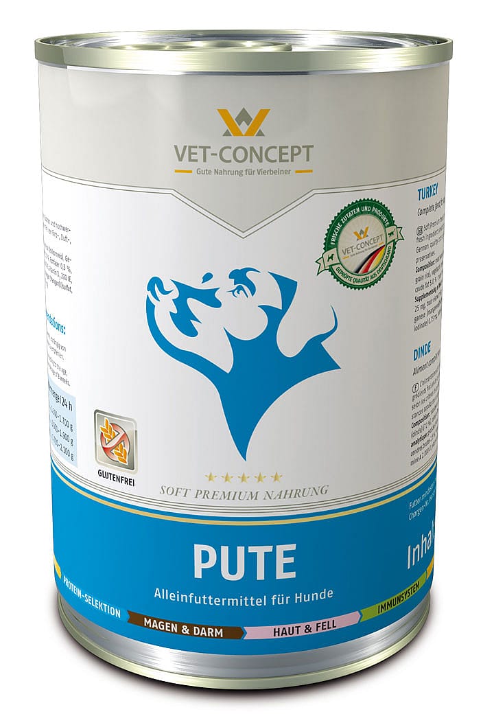 Vet-concept hondenmenu kalkoen 6 x 400 gram