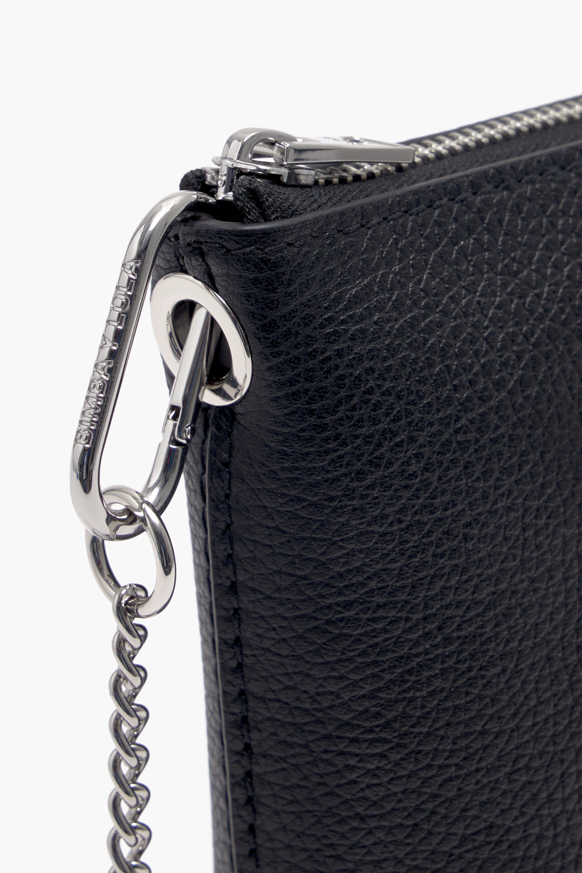 Bolsa de ombro XS em couro preto