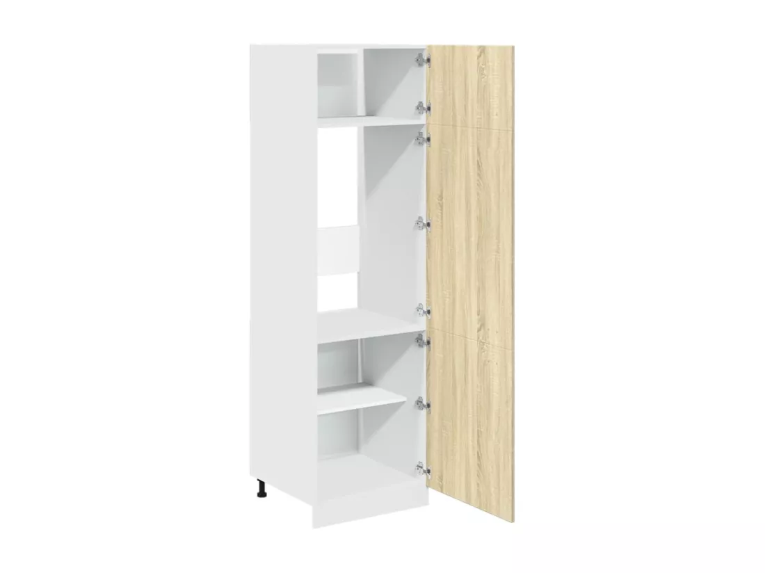 Armoire de réfrigérateur Chêne sonoma 60x57x207 cm Aggloméré