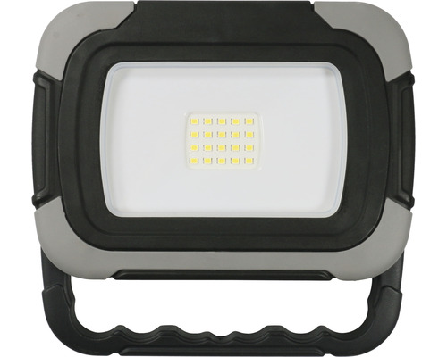 LED oplaadbare werklamp IP54 10W 700 lm 6500 K daglicht wit zwart/grijs 223x189 mm BxH 170x125 mm met handvat voor staan of ophangen