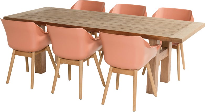 Hartman tuinstoel Sophie Studio roze / teak