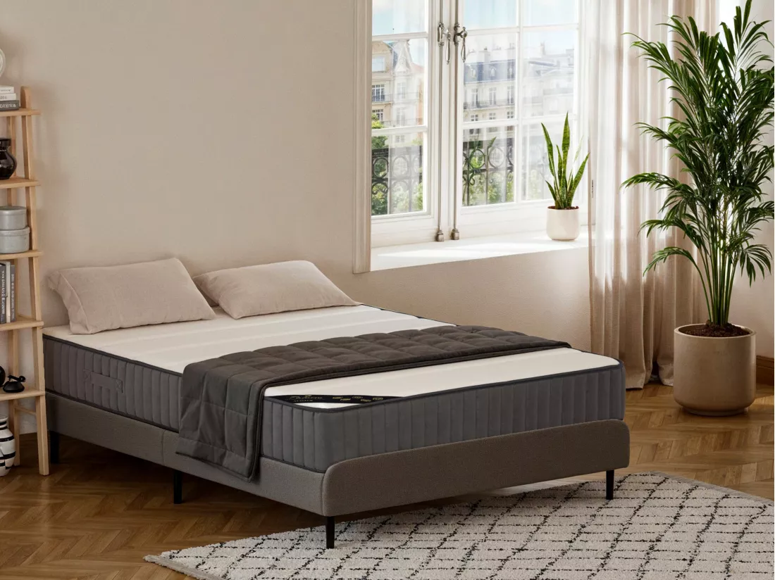 Matelas 120 x 190 cm hybride ressorts ensachés 7 zones et mousse haute résilience ép.26cm - AUDACE de PALACIO