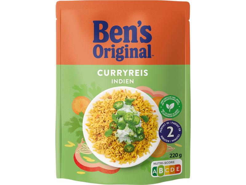 Ben's Original Expressreis Indisch 3 x 220 g Reis Fertiggericht mit indischen Gewürzen