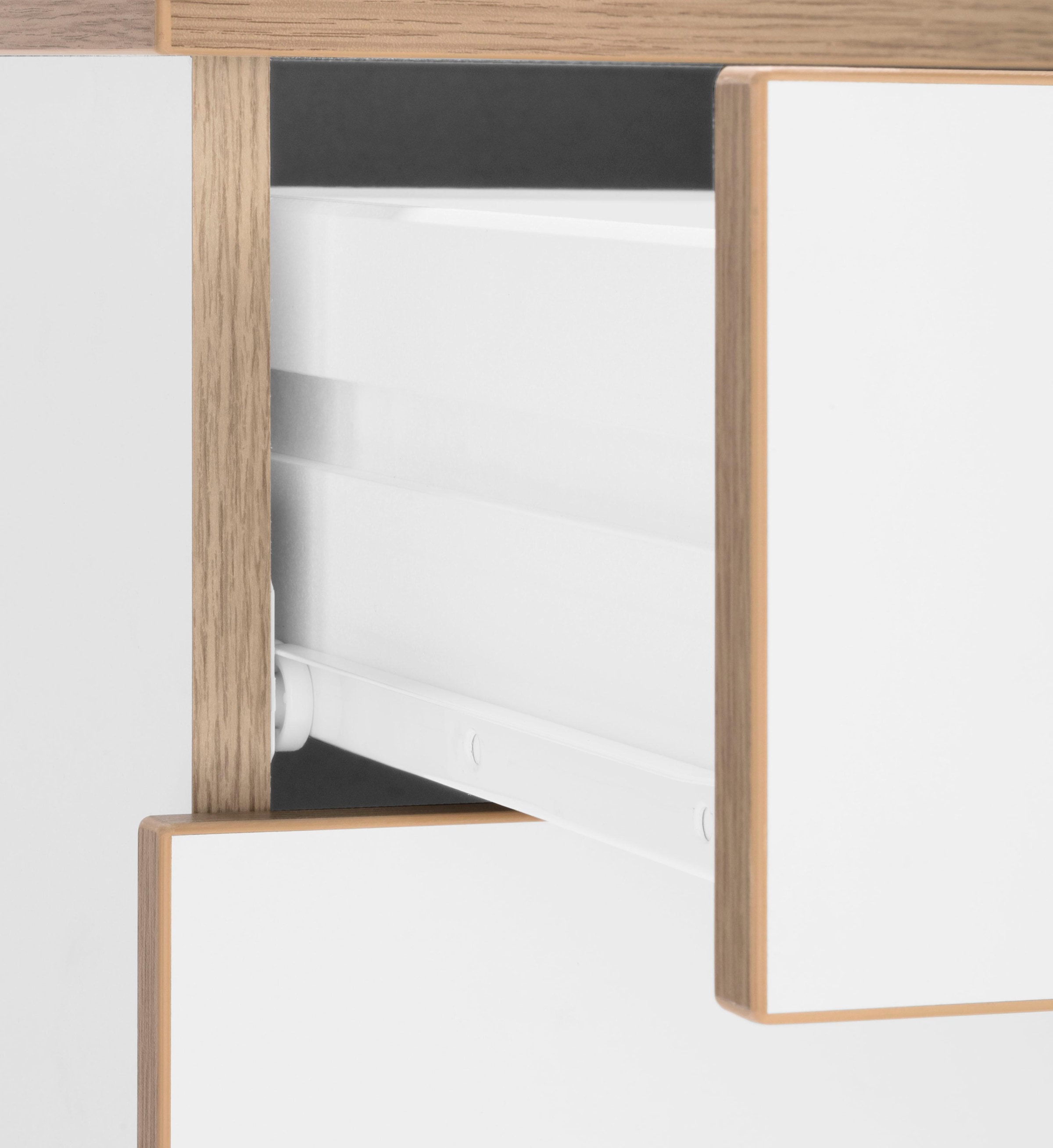VOGL Möbelfabrik Rollcontainer »Trelle« Türen mit Soft-Close, Grifflose Optik