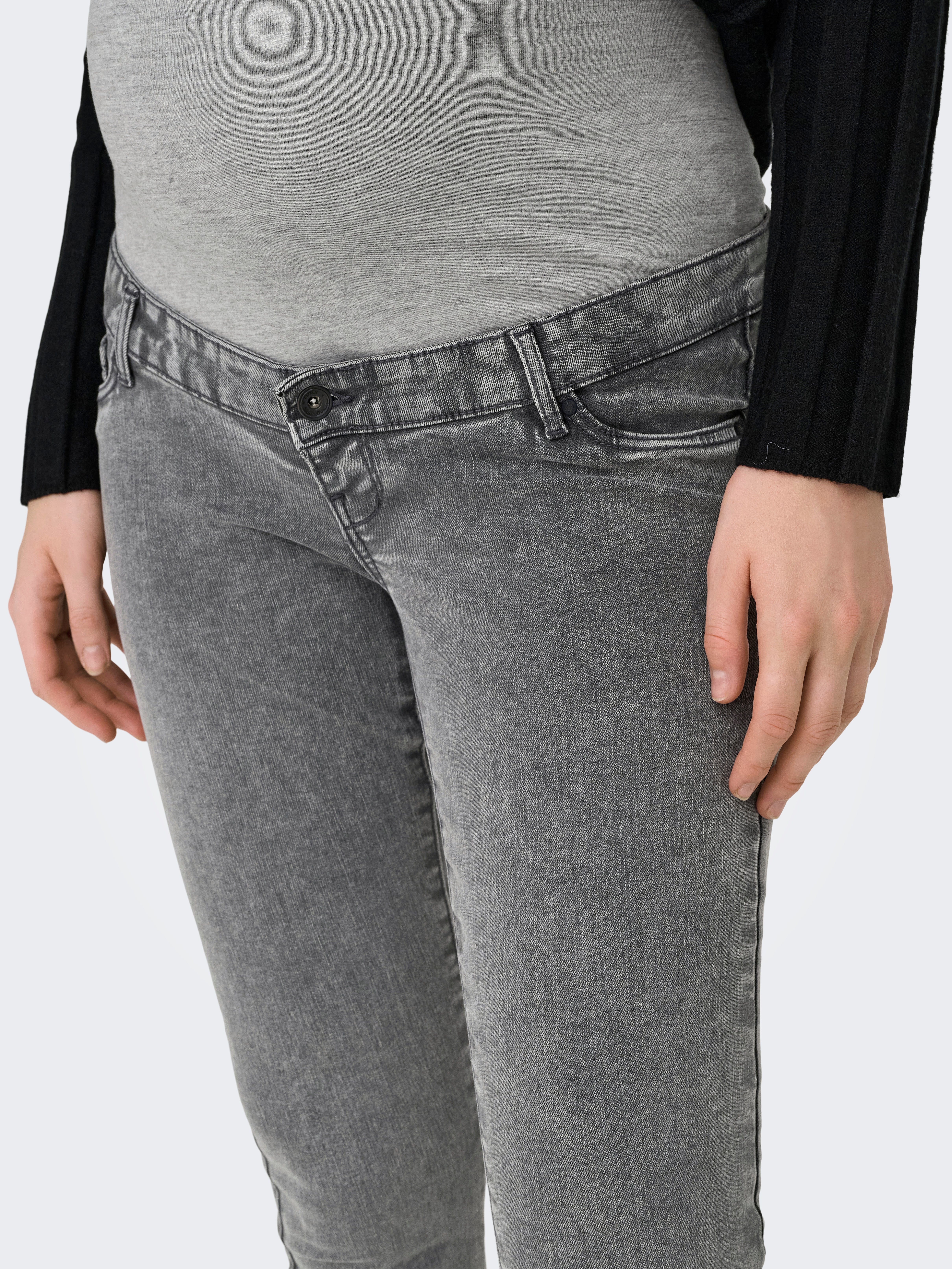 OLMROSE Hohe Taille Skinny Fit Jeans Medium Grey Denim