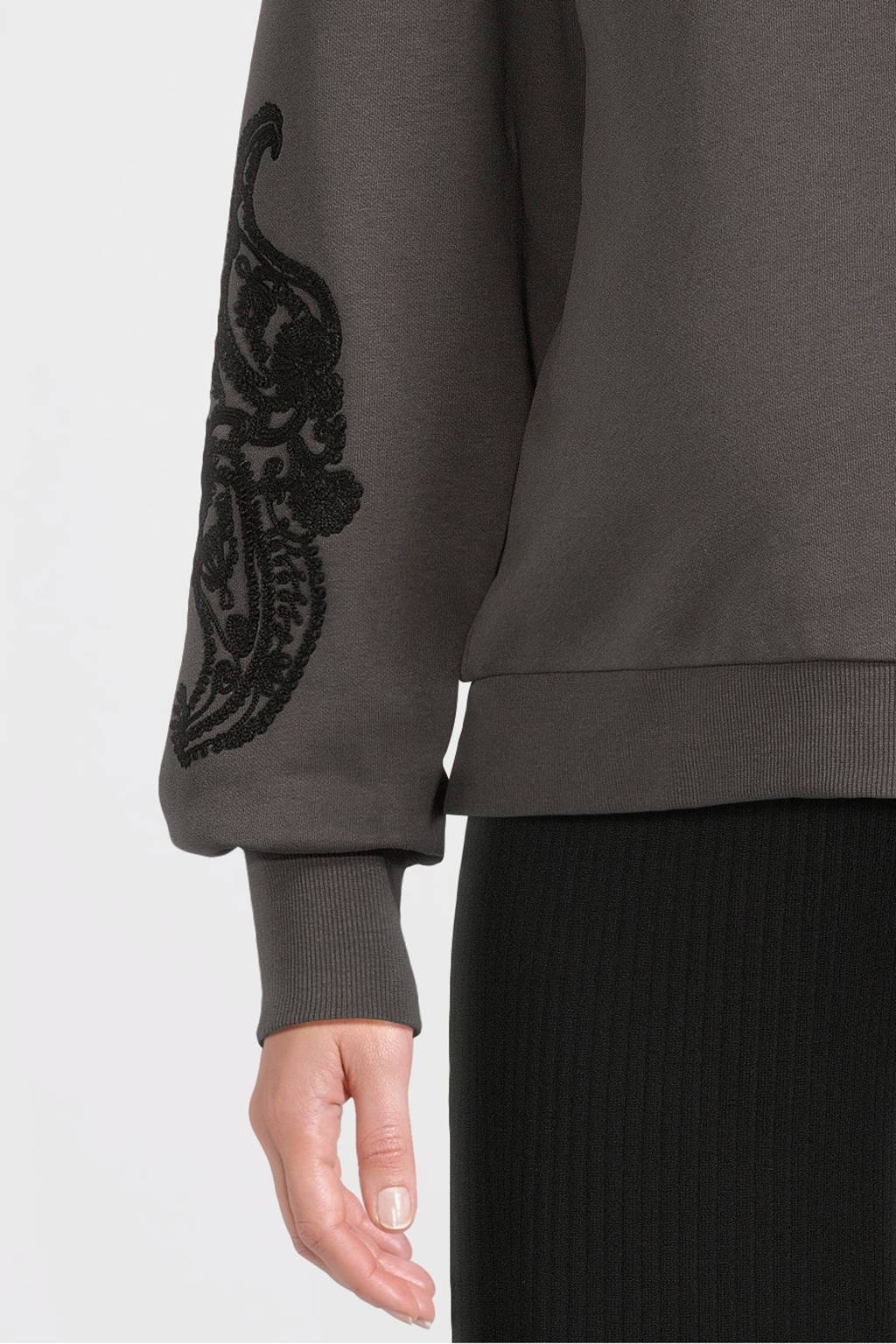 ONLY MATERNITY zwangerschapssweater grijs