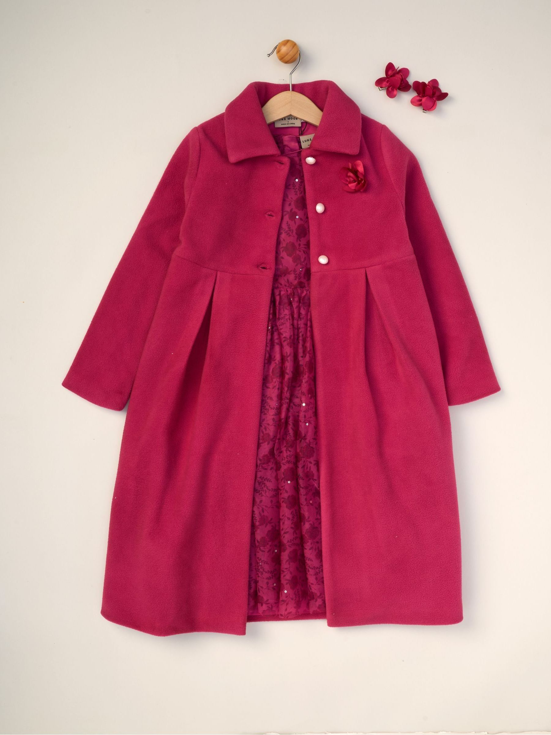 Miss Jacket with Tulle Appliqué and Printed Tulle Dress Set