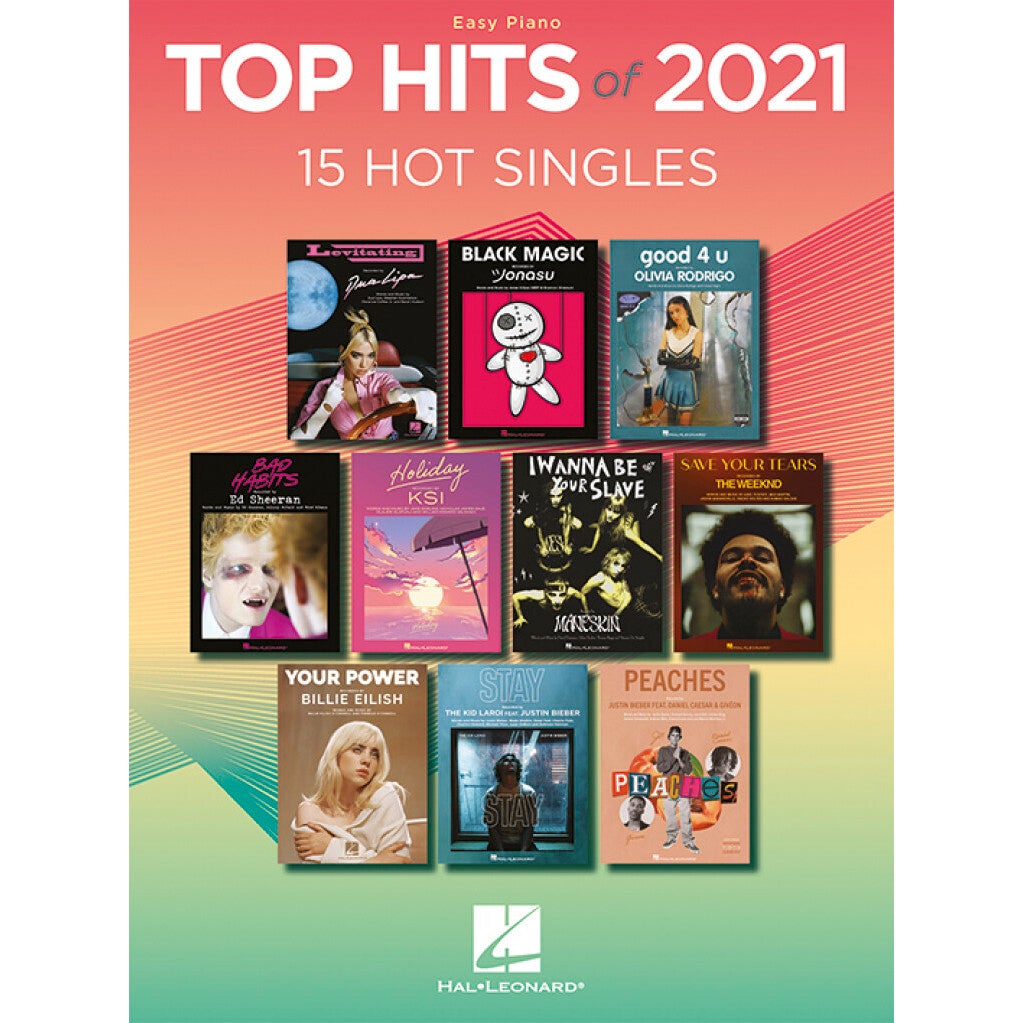 Hal Leonard Top Hits of 2021 15 hot singles - easy piano