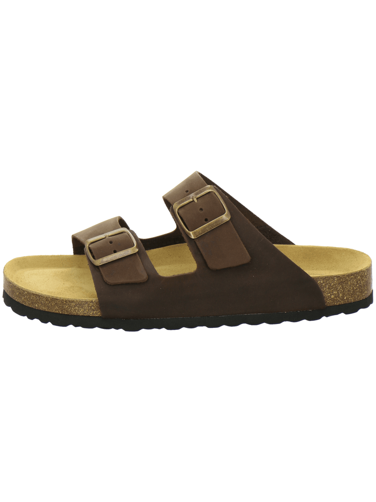 Pantoletten Herren Leder braun