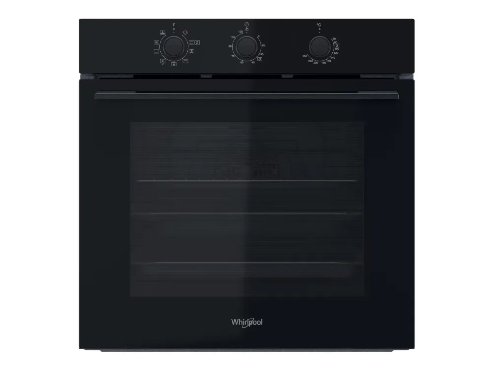 Whirlpool OMK38HU0B - Ovn - til indbygning - niche - bredde: 56 cm - dybde: 56 cm - højde: 58.3 cm - med selv-rengøring - Klasse A - sort