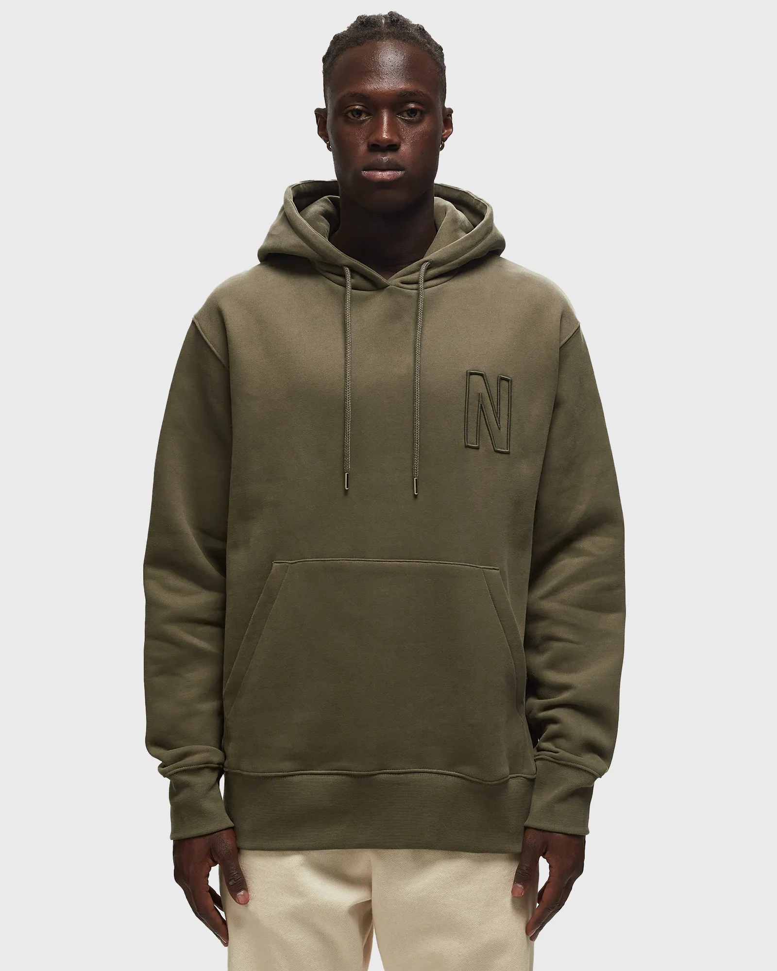 Norse Projects Arne Relaxed Organic Brushed Fleece N Logo Hoodie