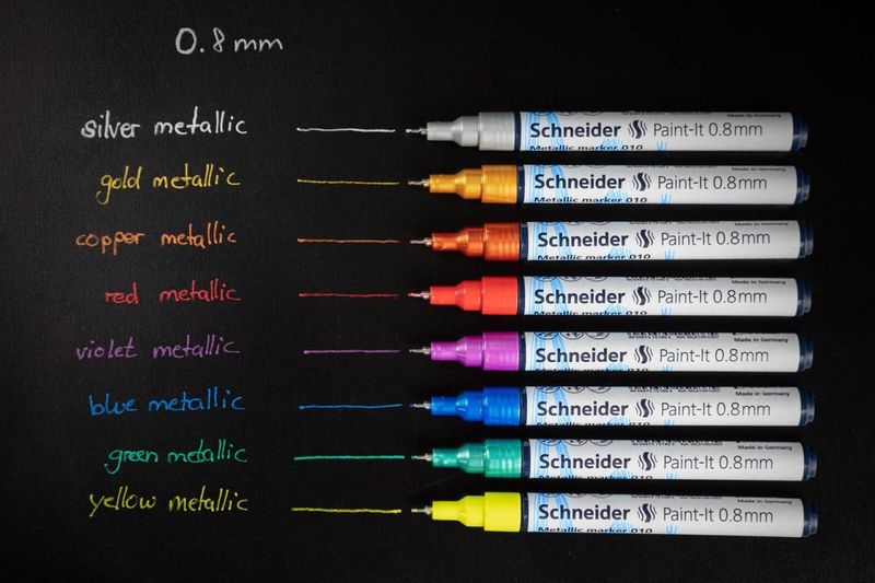 Schneider metallic marker - Paint-it 010 - lijnbreedte 0.8mm - 4 stuks - S-ML01011501