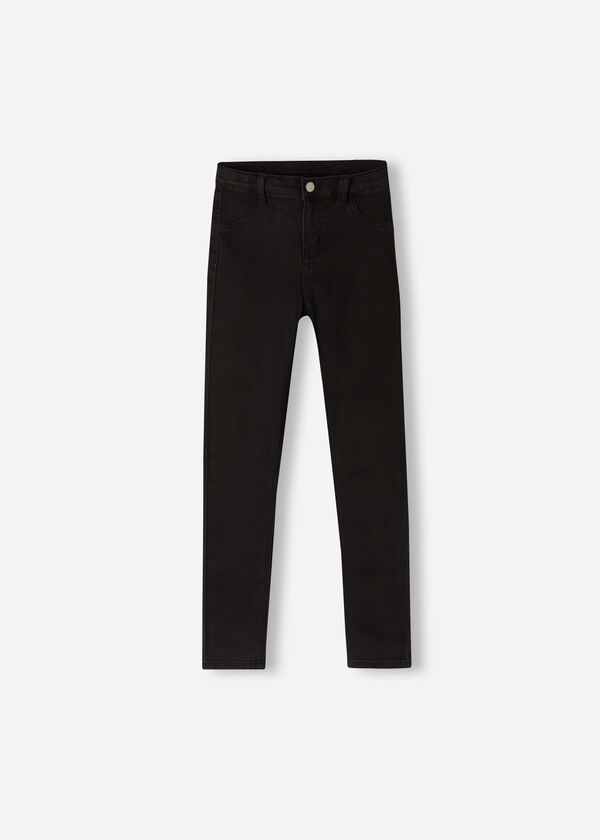 Calça legging skinny minime em jeans macio para meninas