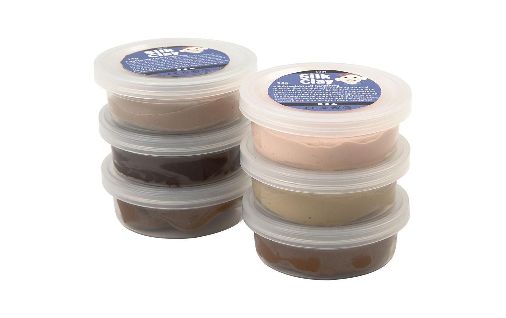 Modellier-Set Silk Clay 6 x 14 g HautfarbeAufbewahrung Silk Clay