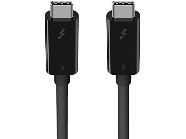 Belkin Thunderbolt 3 - Thunderbolt kabel - 24 pin USB-C (han) til 24 pin USB-C (han) - USB 3.1 Gen 2 / Thunderbolt 3 / DisplayPort 1.2 - 80 cm - sort - for P/N: F4U109tt