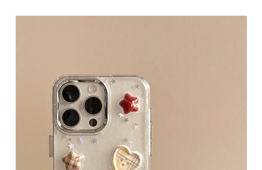 Mobby - Button Star telefoonhoesje - iPhone 16 Pro Max / 16 Pro / 16 / 15 Pro Max / 15 Pro / 15 / 14 Pro Max / 14 Pro / 14 / 13 Pro Max / 13 Pro / 13