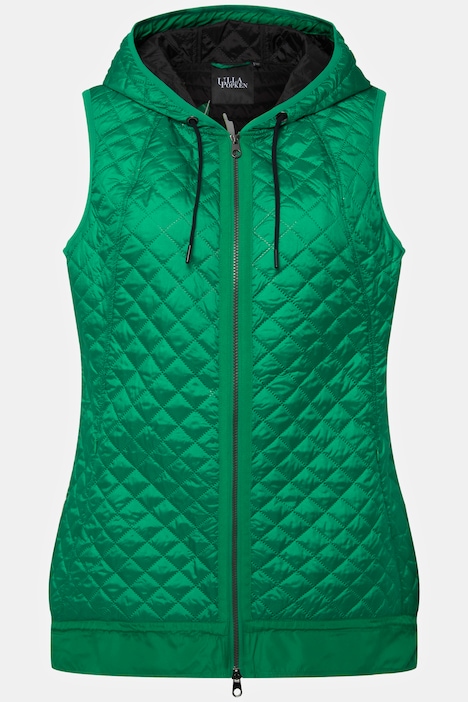 Steppweste, Tunnelzug, Kapuze, 2-Wege-Zipper, ärmellos