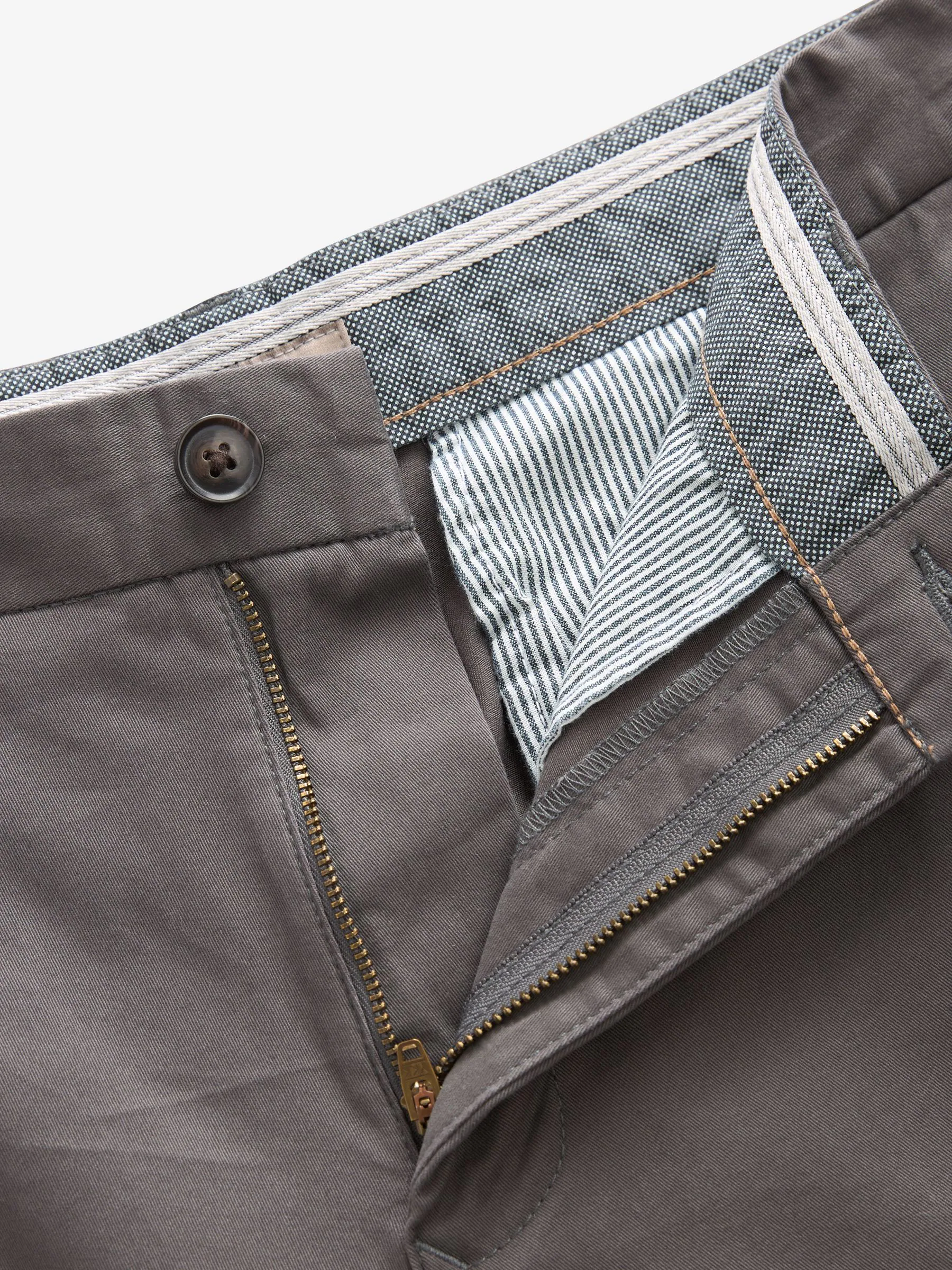 Marineblauw/antraciet - Strakke Pasvorm - Set van 2 chinoshorts met stretch