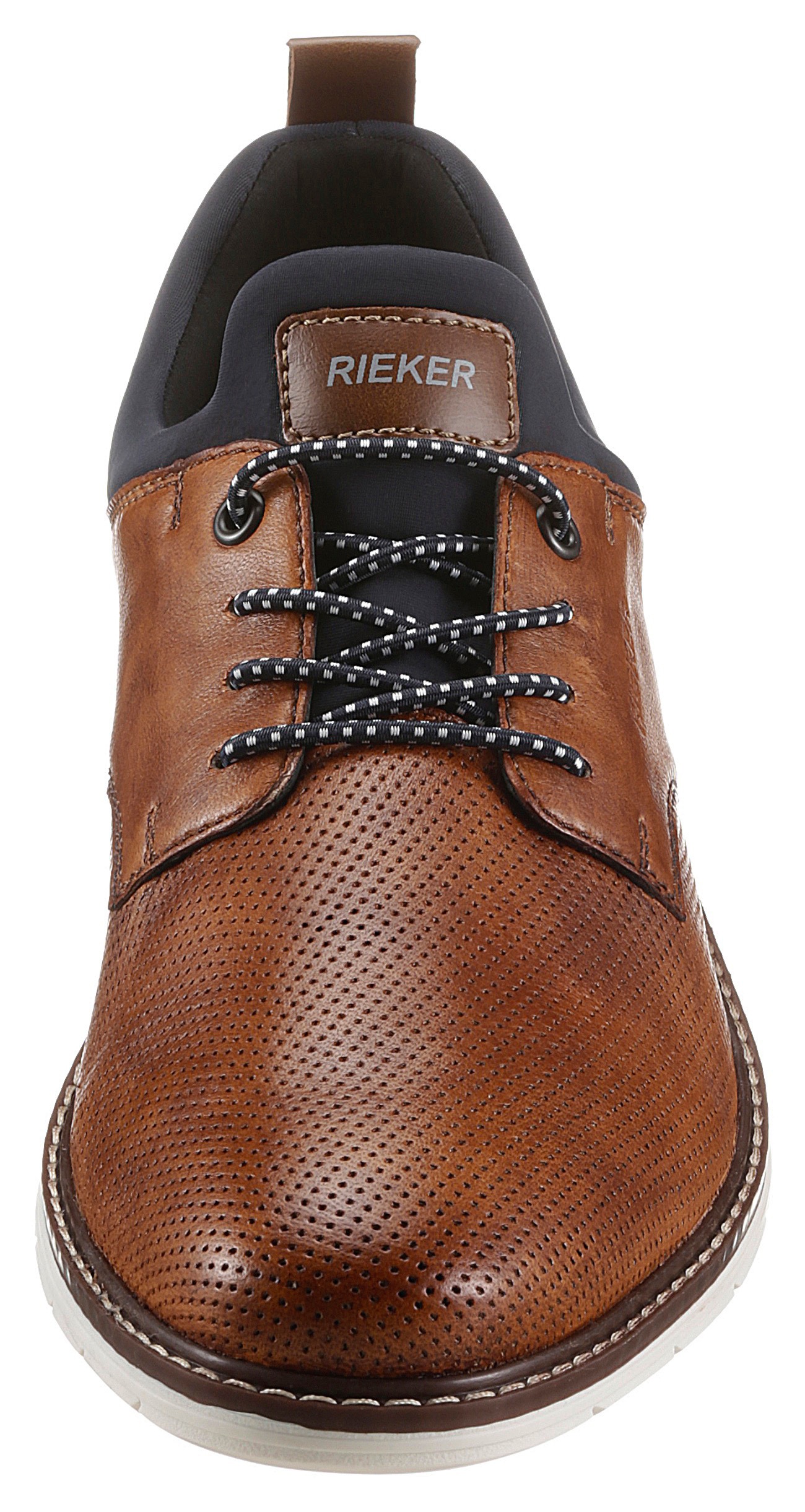 Rieker Slip-On Sneaker  Business Schuh, Slipper, Festtagsschuh mit elastischen Schnürsenkeln