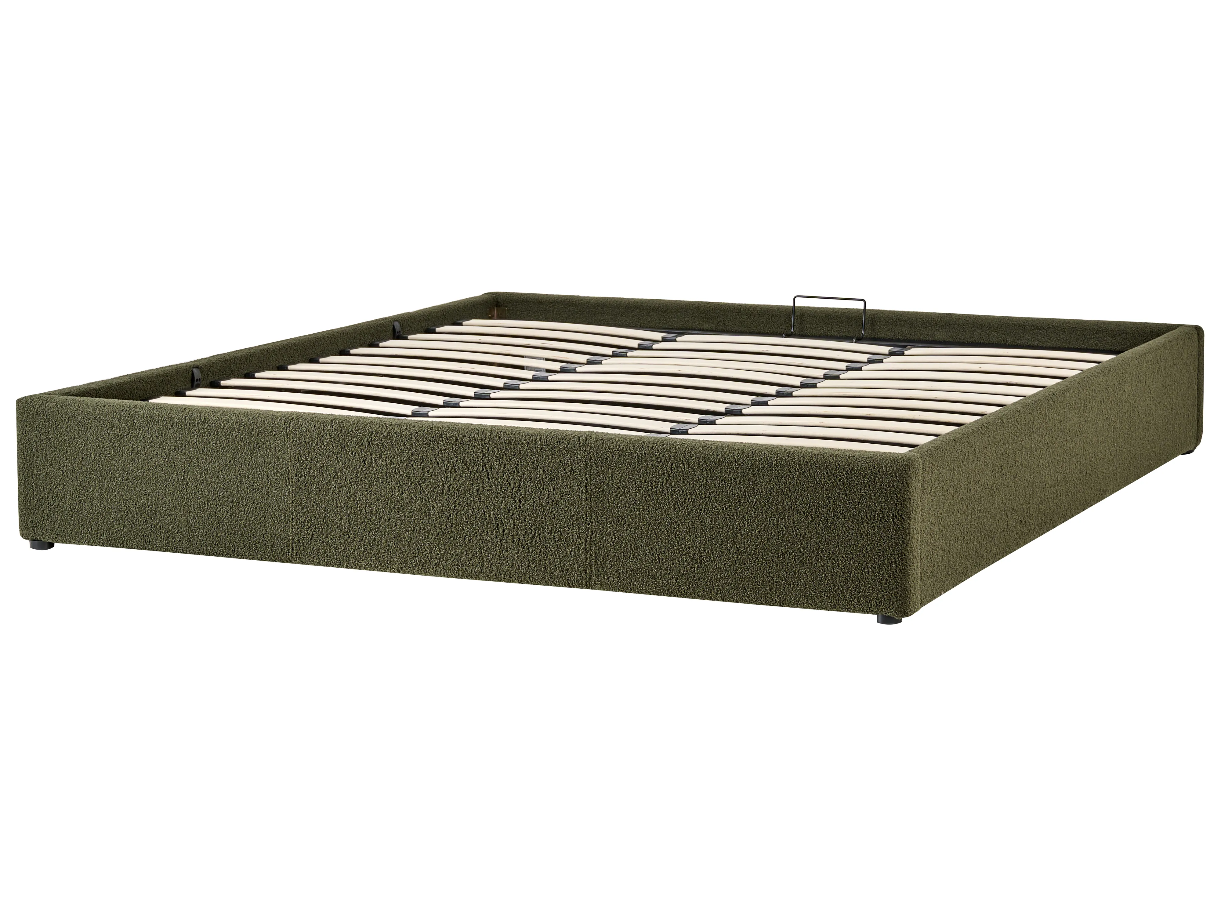 Opbergbed zonder hoofdbord Bouclé DINAN 180 x 200 cm Donkergroen