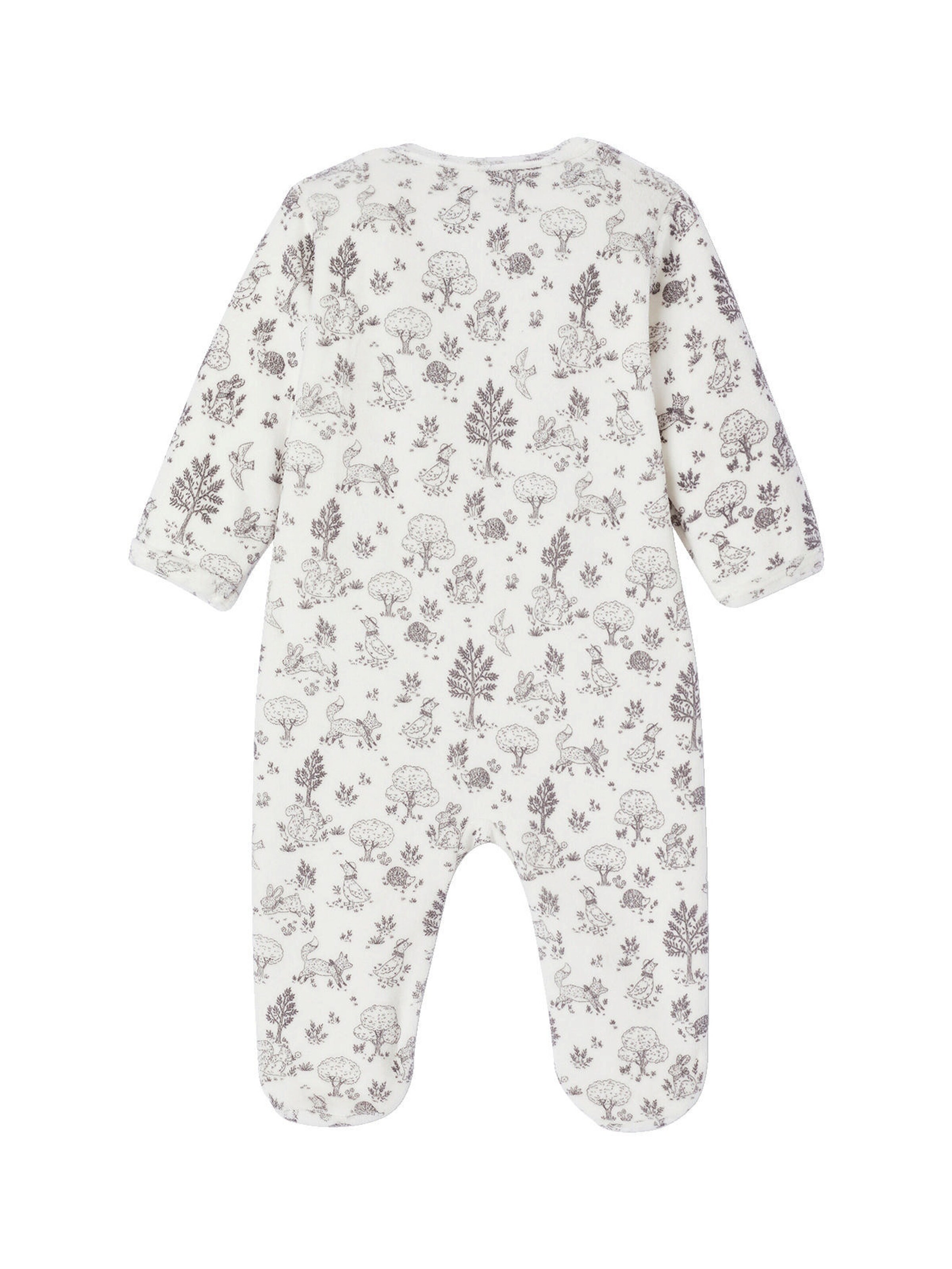 Vertbaudet Geschenk-Set für Neugeborene: Strampler & Schmusetuch mit Recycling-Polyester wollweiß