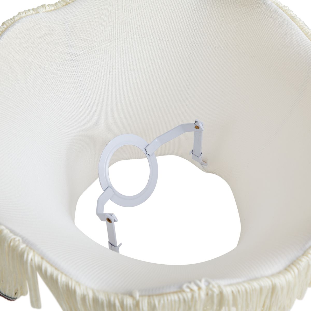 Stoffen lampenkap beige met witte binnenkant 31,5/15/14 - Heritage