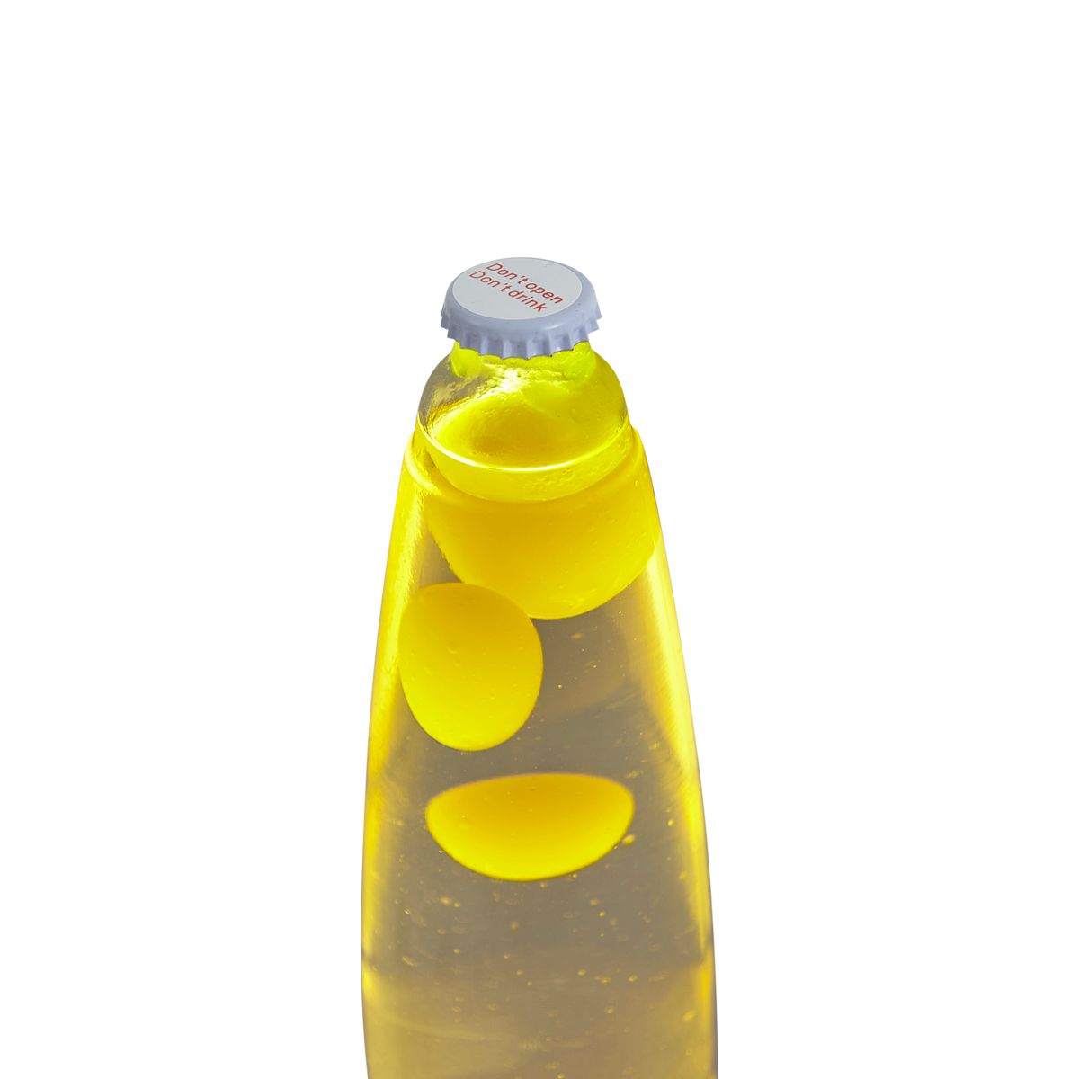 Lavalamp helder met gele wax incl. LED - Molten Lava
