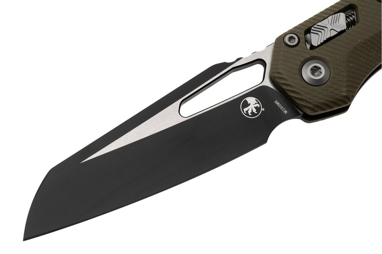 Microtech MSI Standard Issue 210-1FLGTOD, Two Tone Black M390MK, OD Green Fluted G10 zakmes