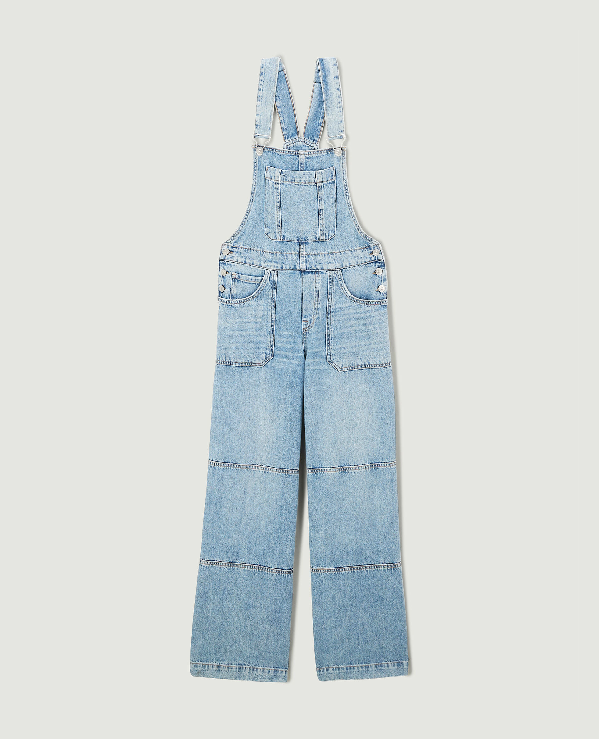 Salopette en jean baggy - Bleu