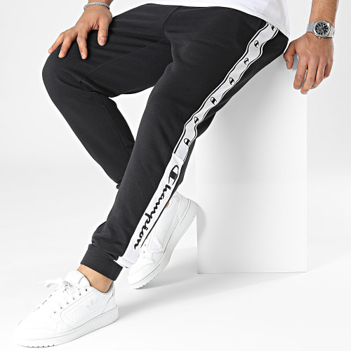 Pantalon Jogging A Bandes 218475 Noir
